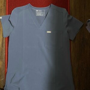 FIGS Blue Scrub Top